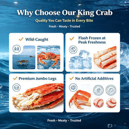 Premium Alaskan King Crab Legs | Flash Frozen for Peak Freshness